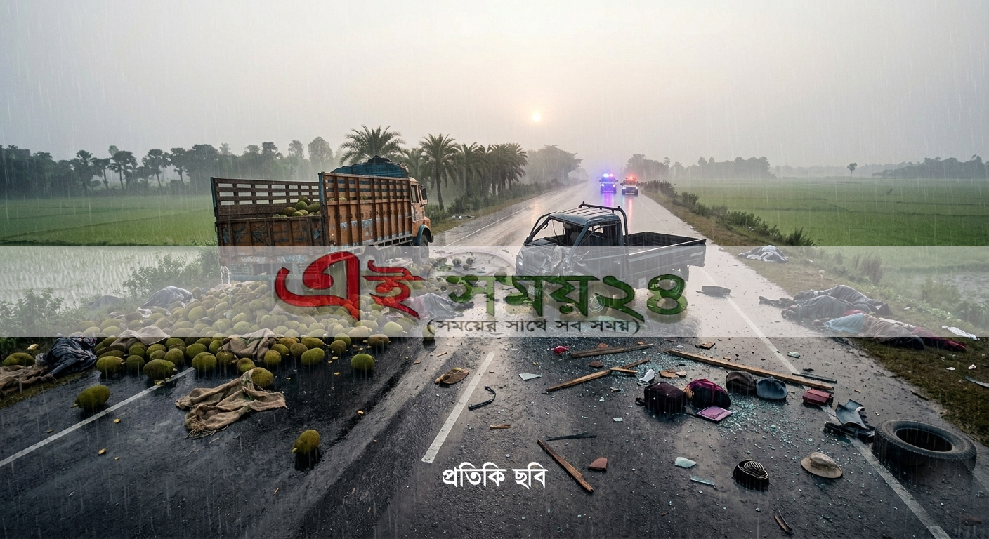 সিলেটে ভয়াবহ সড়ক দুর্ঘটনা—তেলিবাজারে ট্রাক-পিকআপ সংঘর্ষে ৮ নিহত, আহত বহু